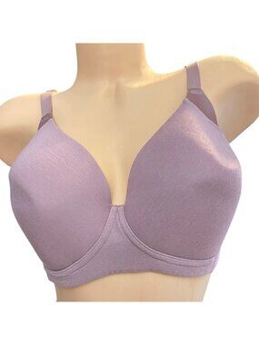 Bali Comfort Revolution Wireless Bra 40DD Light Purple Adjustable Straps
